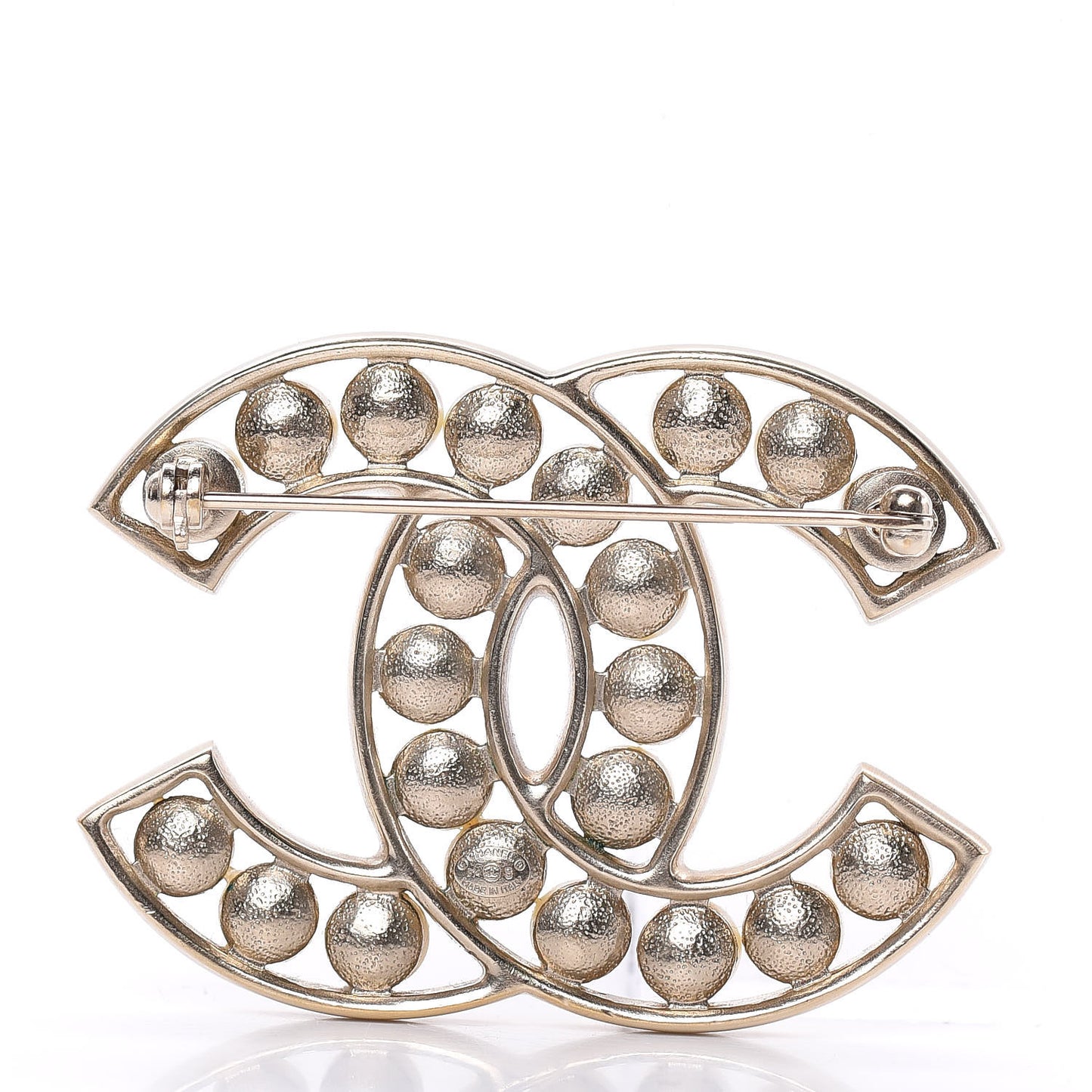 Pearl CC Brooch Light Gold