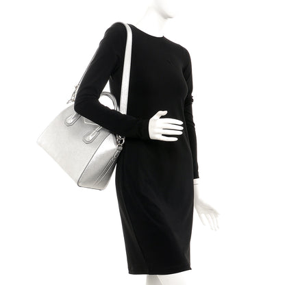 Givenchy Metallic Sugar Goatskin Small Antigona Silver 3 of 10