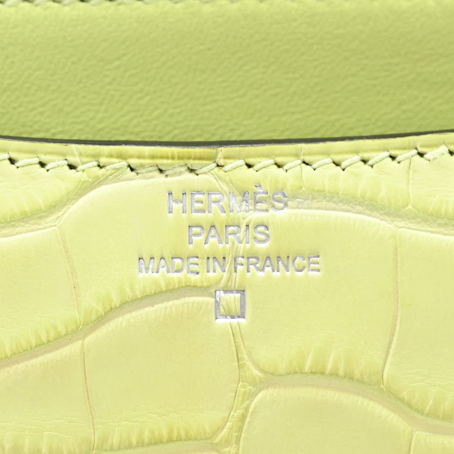 Hermes Matte Alligator Constance 18 Jaune Bourgeon 6 of 11