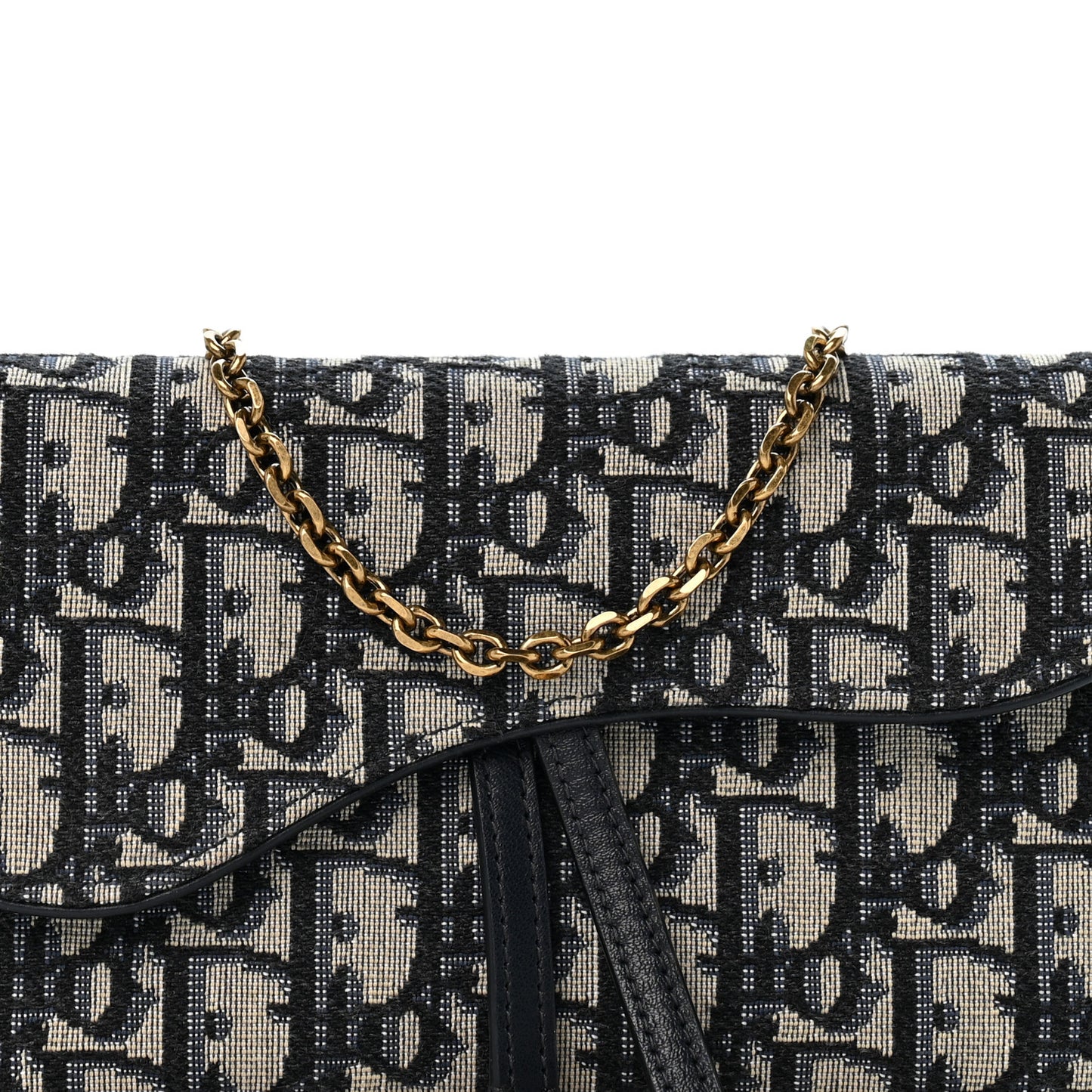 Oblique Small Saddle Chain Pouch Blue