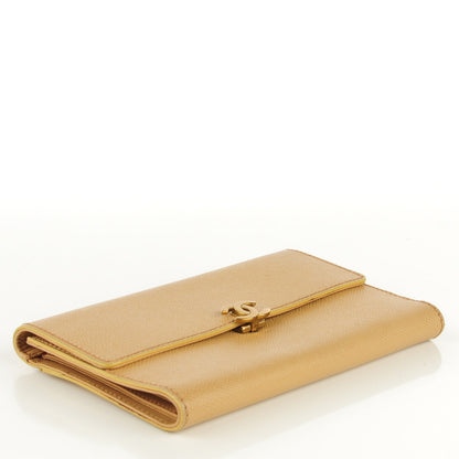 Chanel Grained Calfskin CC Flap Wallet Beige 4 of 8