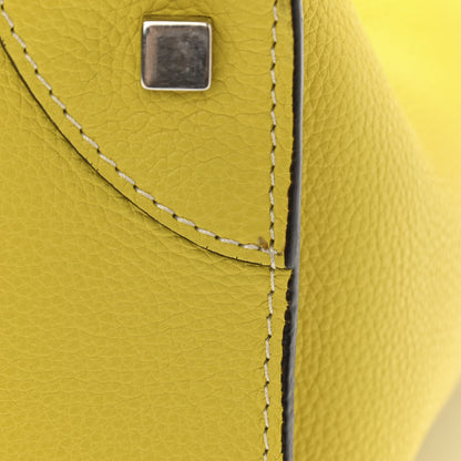 Celine Drummed Calfskin Mini Luggage Citron 11 of 13