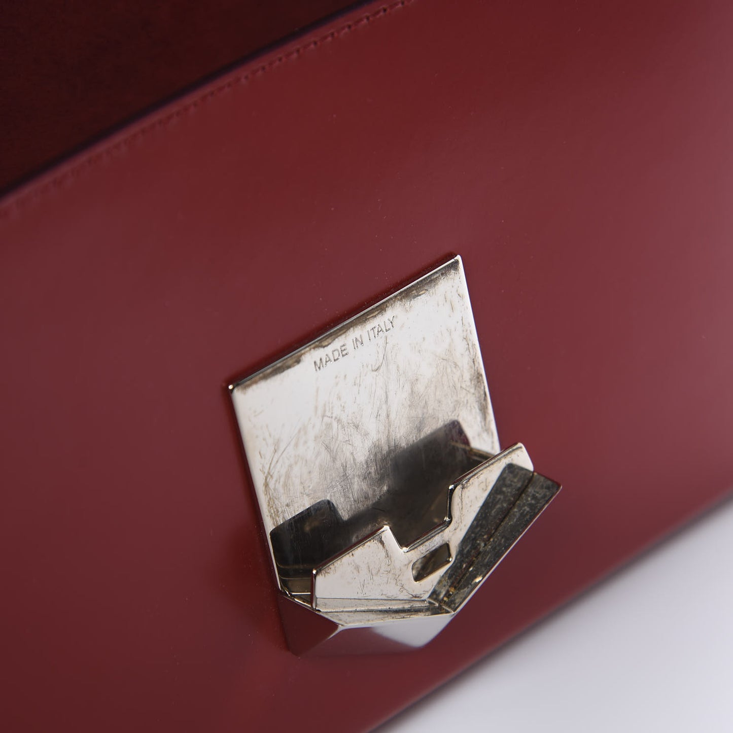 Spazzolato Lockett Petite Shoulder Bag Red