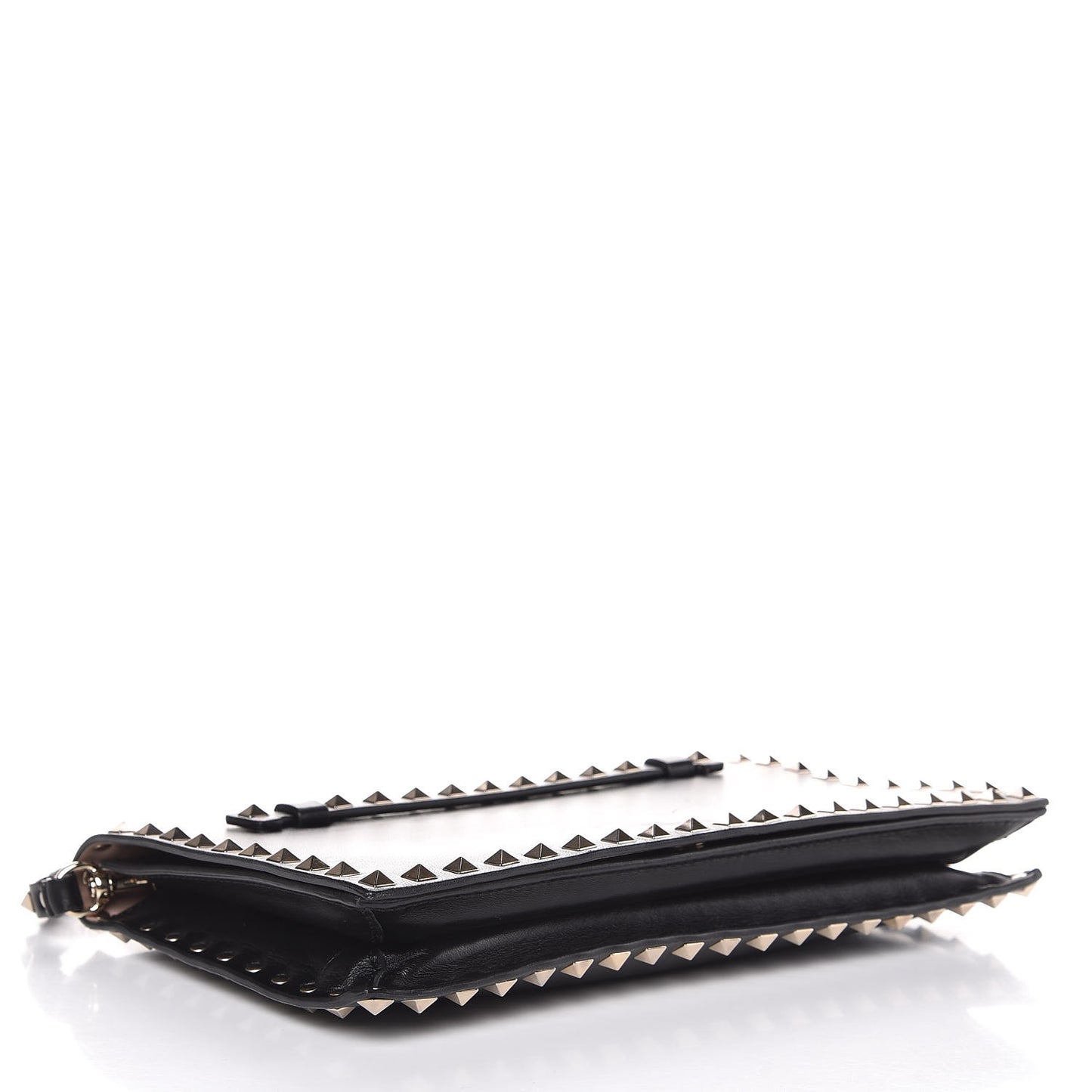 Nappa Rockstud Wristlet Clutch Black