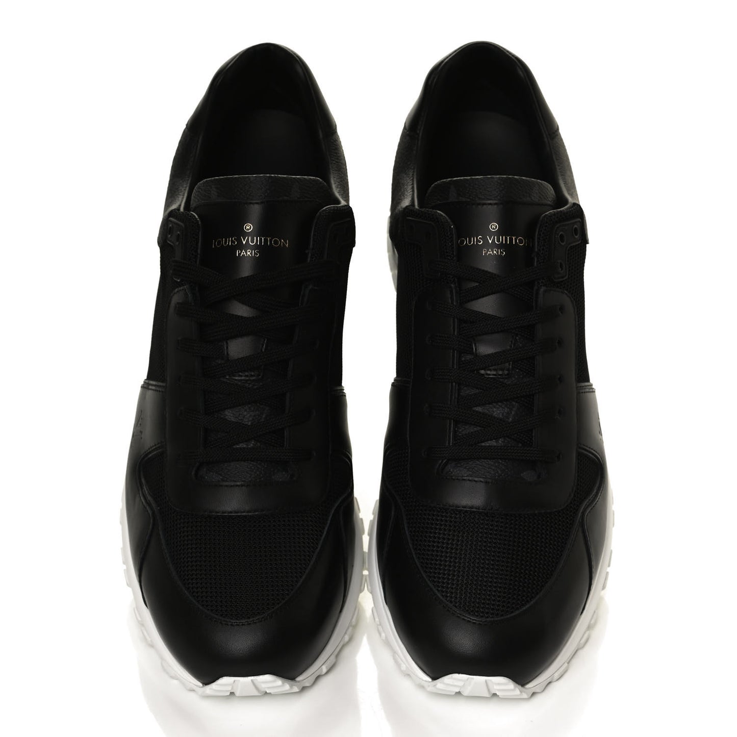 Calfskin Monogram Run Away Sneakers 9.5 Black