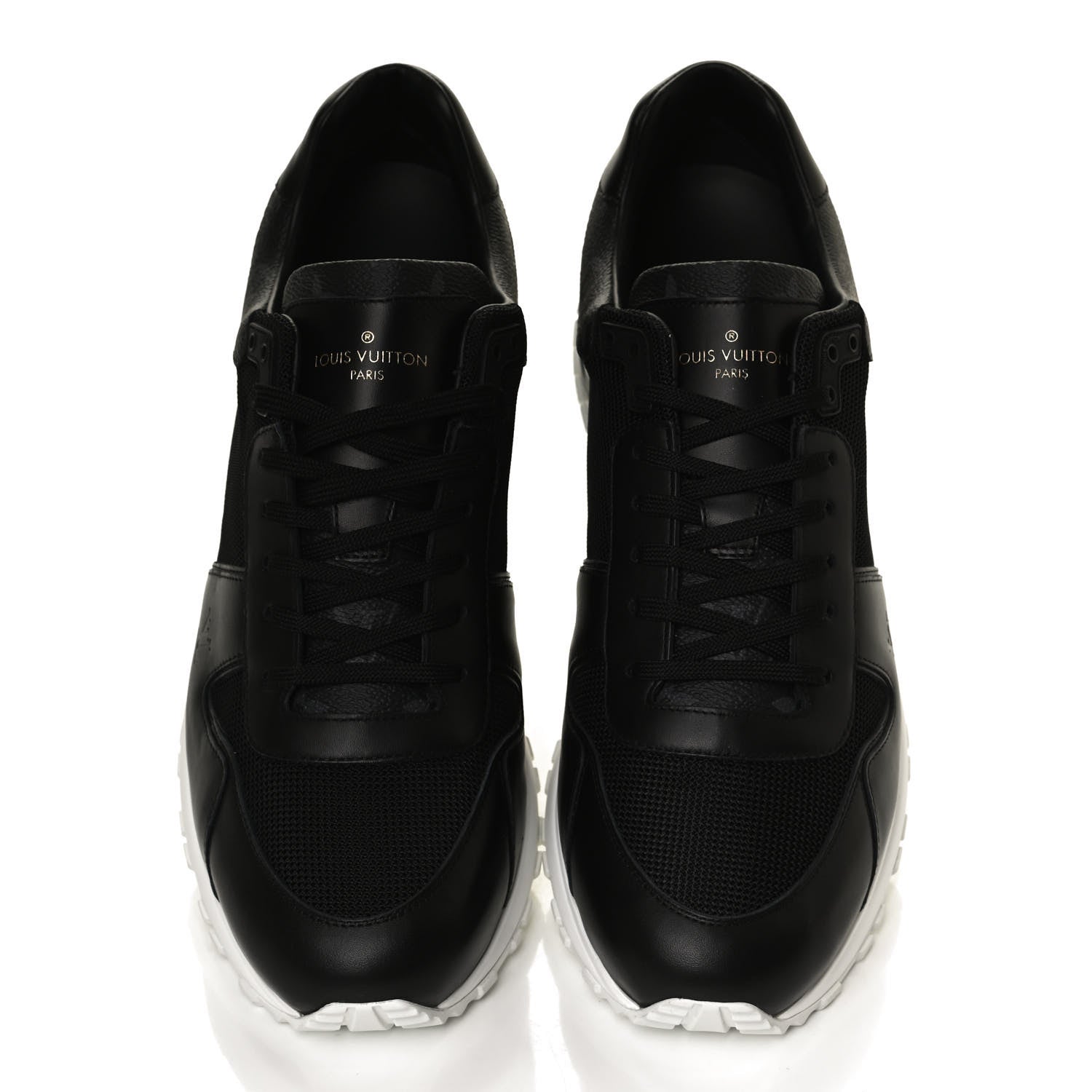 Louis Vuitton Calfskin Monogram Run Away Sneakers 9.5 Black 5 of 10