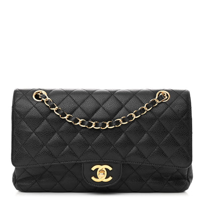 Chanel Caviar Quilted Medium Double Flap Black 1 of 12