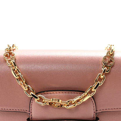 Gucci Azalea Calfskin Crystal GG Monogram Mini Horsebit 1955 Shoulder Bag Pink 8 of 10