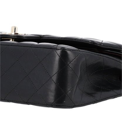 Chanel Lambskin Quilted Medium Double Flap Black 11 of 11