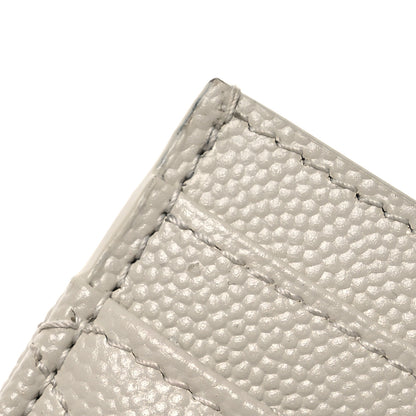 Saint Laurent Grain De Poudre Matelasse Chevron Monogram Credit Card Case Crema Soft 12 of 16