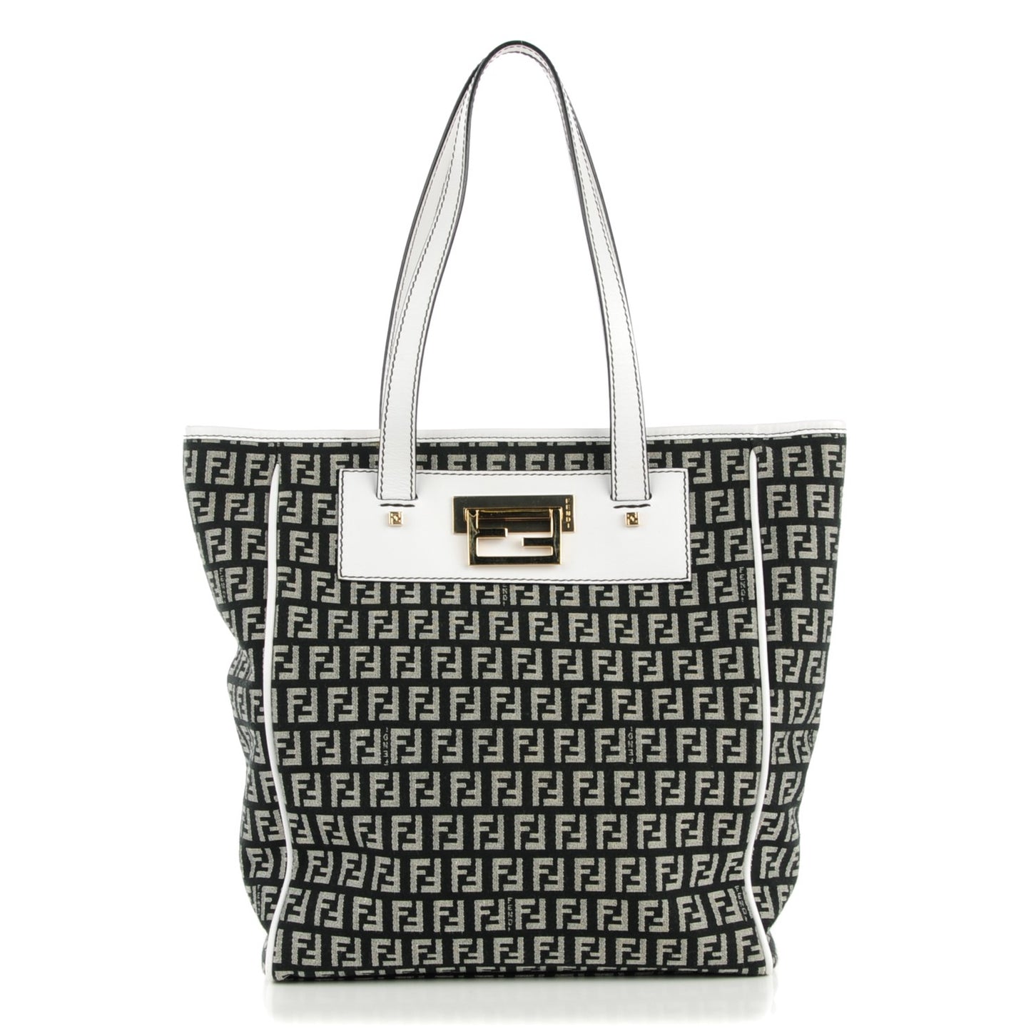 Zucchino Vitello Tote Black White