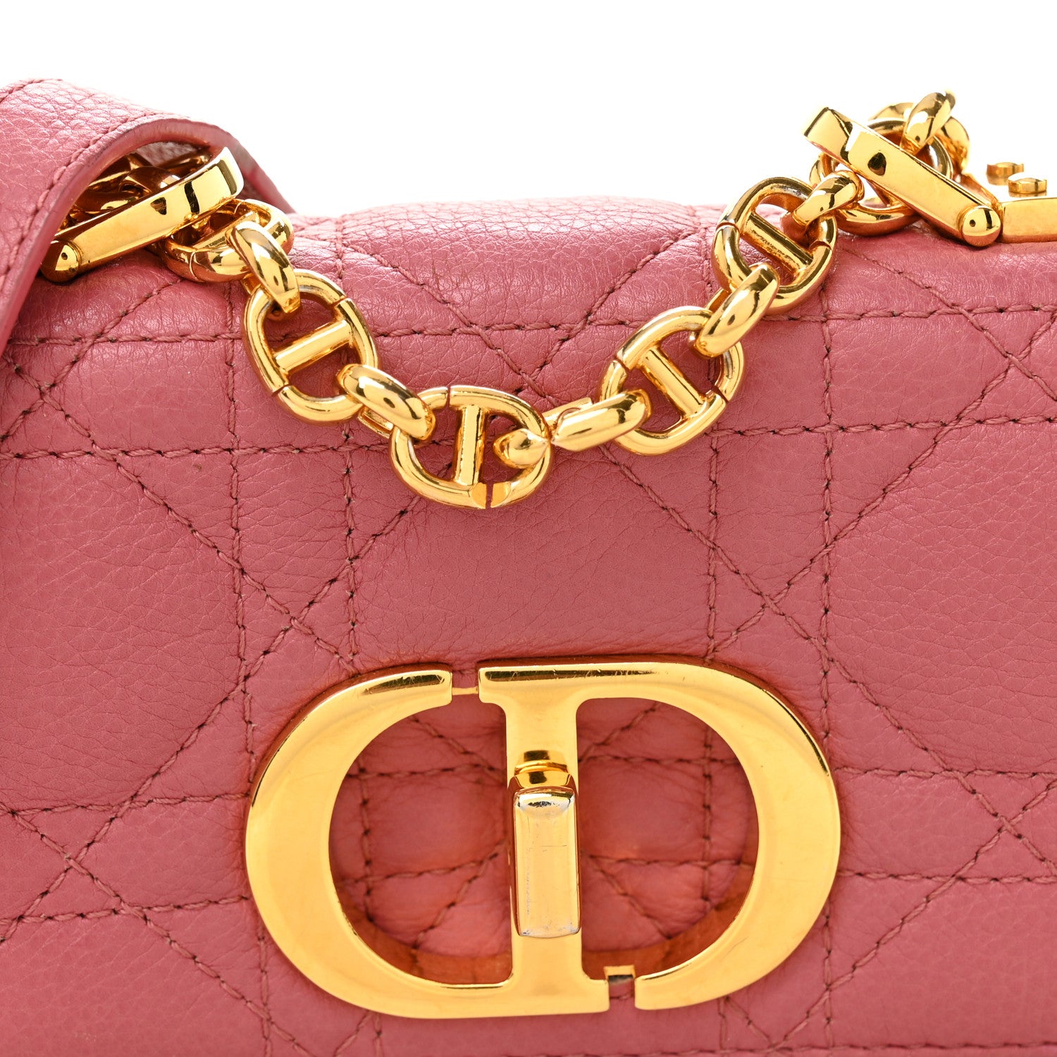 Christian Dior Supple Calfskin Cannage Micro Caro Bag Pink 7 of 9