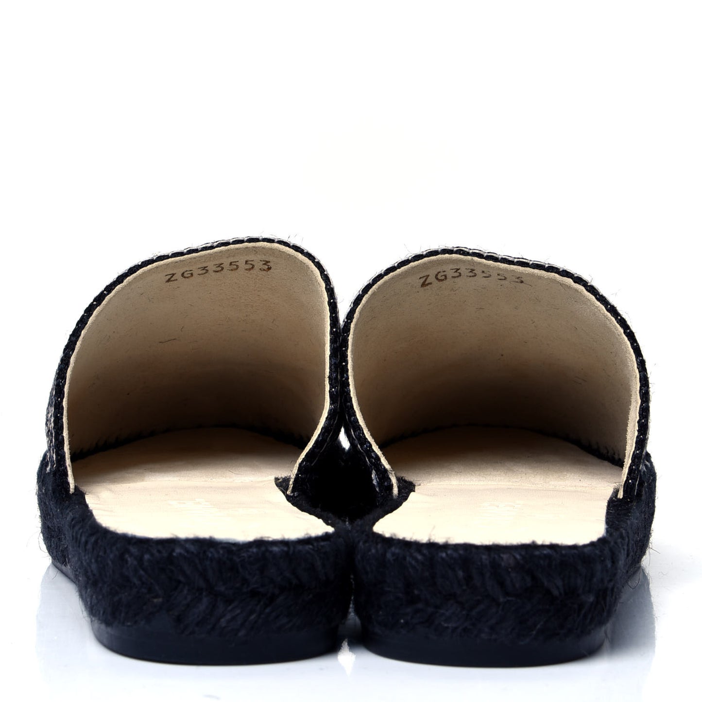 Tweed CC Slip On Espadrilles 39 Black Silver