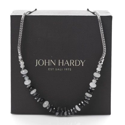 John Hardy Sterling Silver Hematite Moonstone Black Onyx Classic Chain Necklace 6 of 6