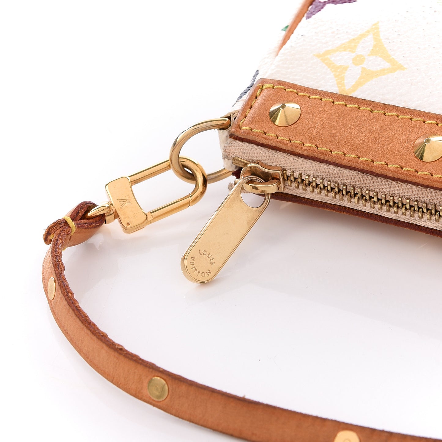 Monogram Multicolor Pochette Accessories White