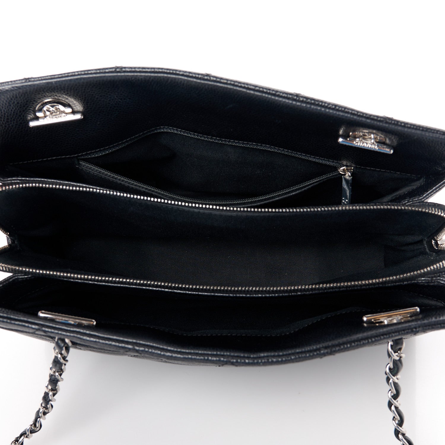 Chanel Caviar Quilted CC Timeless Soft Tote Black 5 of 10