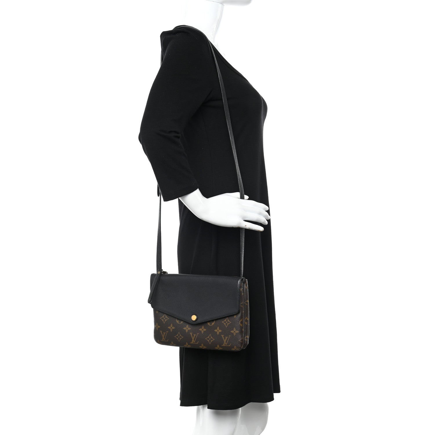 Louis Vuitton Monogram Twice Pochette Black 3 of 12