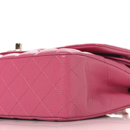 Chanel Caviar Quilted Medium Double Flap Pink 10 of 11