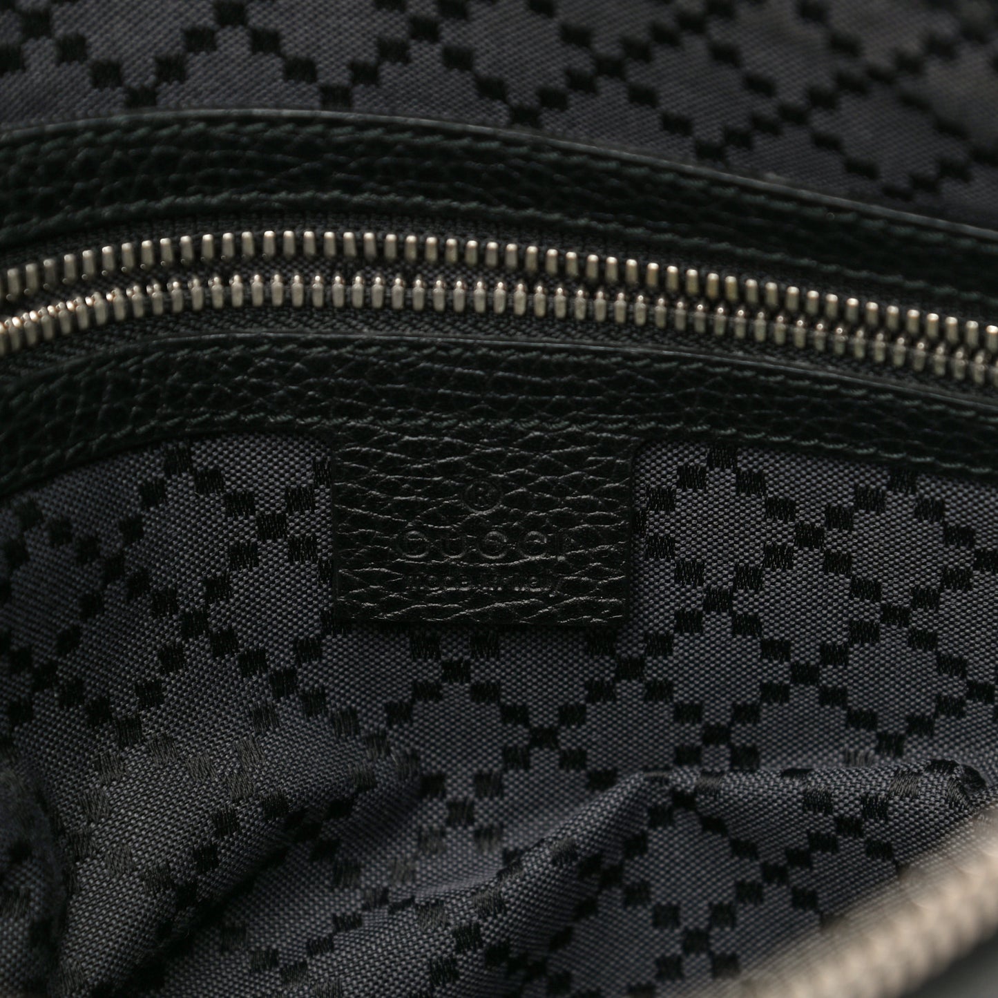 Pebbled Calfskin Clutch Black
