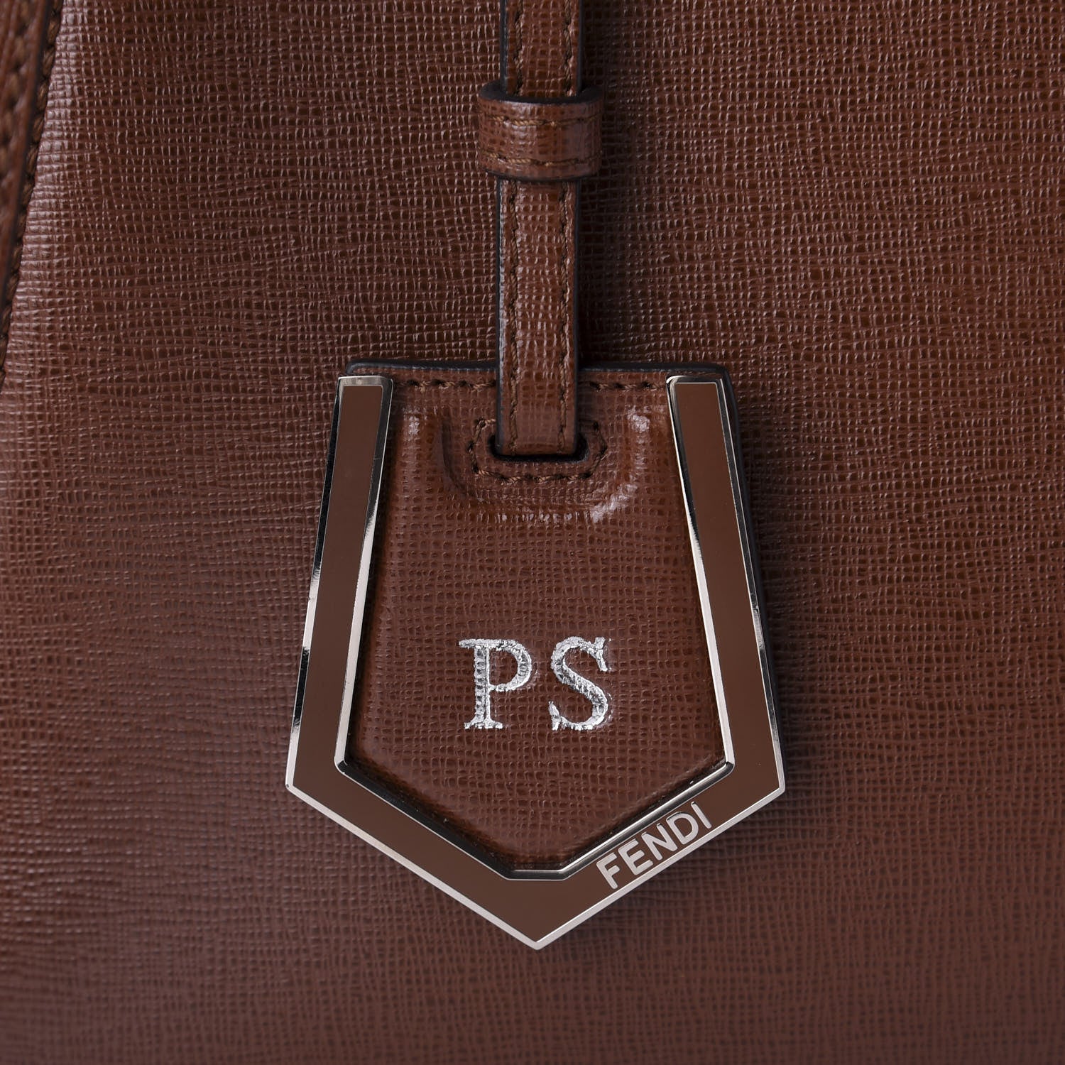 Fendi Vitello Elite Petite 2Jours Tote Walnut 10 of 11