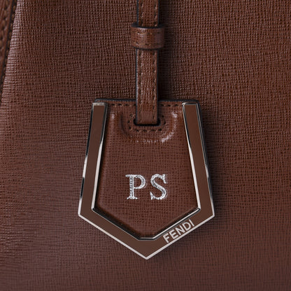 Fendi Vitello Elite Petite 2Jours Tote Walnut 10 of 11