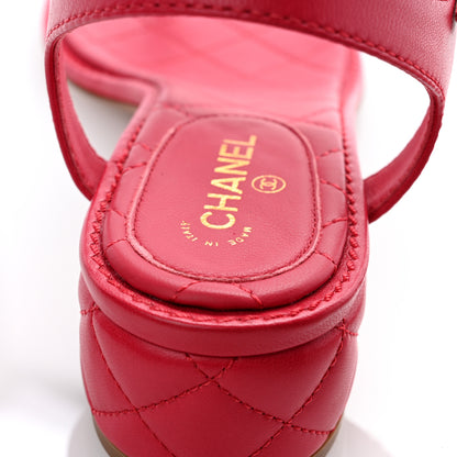 Chanel Lambskin Chain CC Logo Thong Sandals 39 Pink 12 of 12