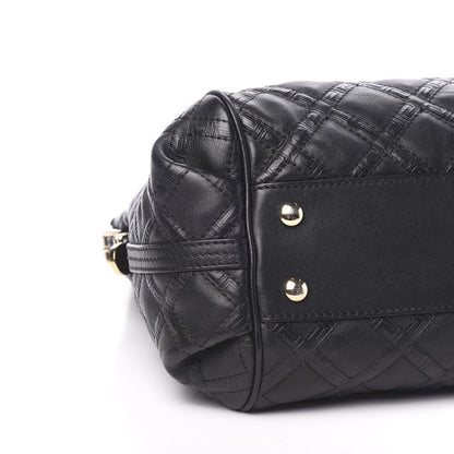 Versace Calfskin Greca Argyle Embossed Medusa Hobo Black 6 of 8