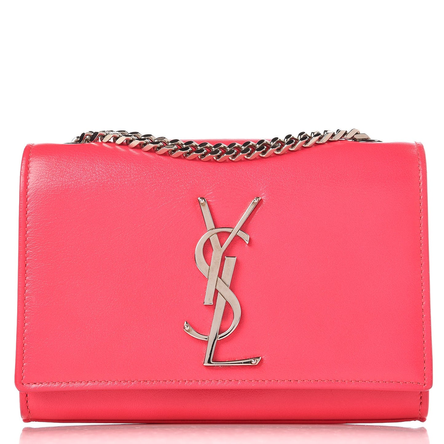 Smooth Calfskin Small Monogram Kate Satchel Bubblegum