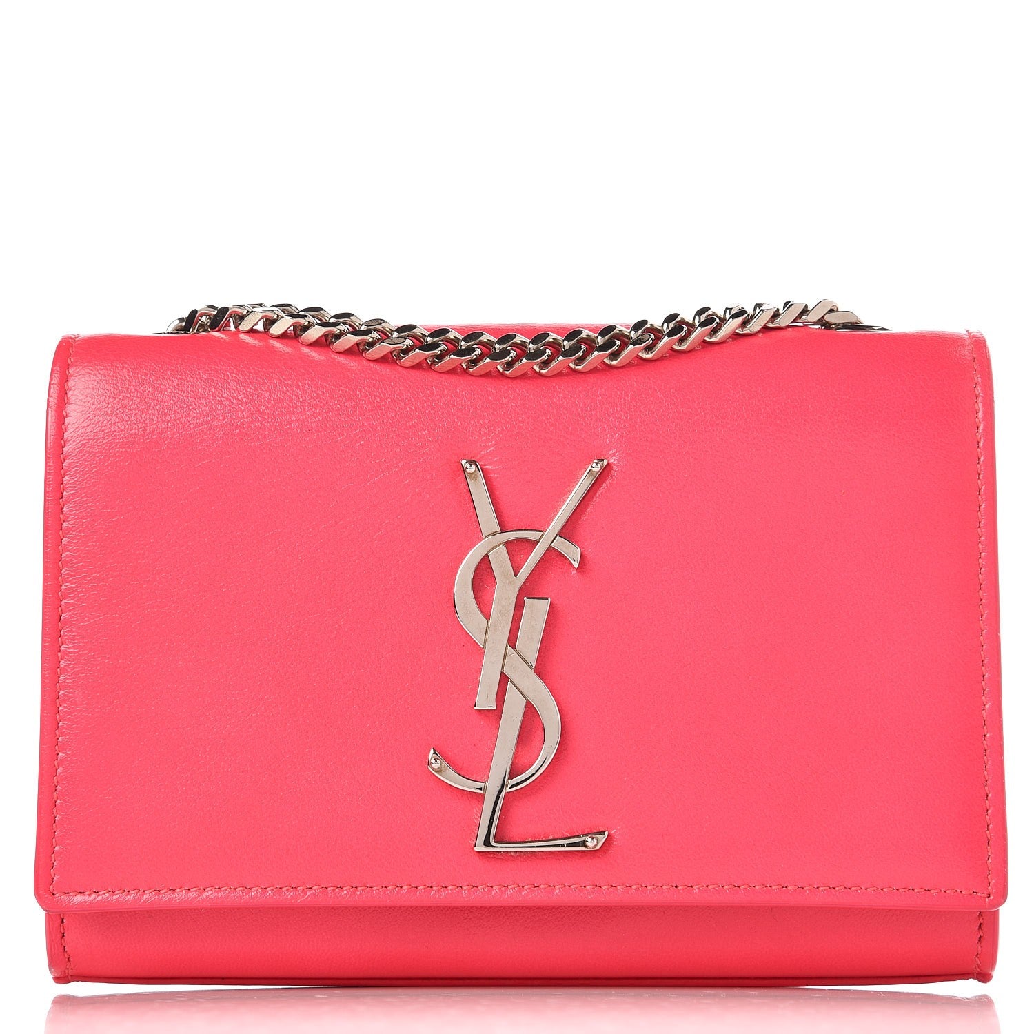 Saint Laurent Smooth Calfskin Small Monogram Kate Satchel Bubblegum 1 of 7