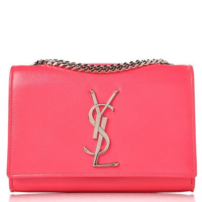 Saint Laurent Smooth Calfskin Small Monogram Kate Satchel Bubblegum 1 of 7