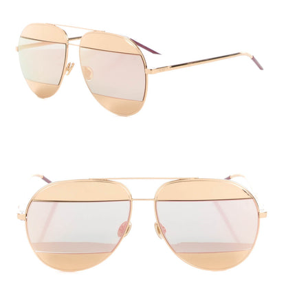 Christian Dior Split 1 Aviator Sunglasses Rose Gold 1 of 6