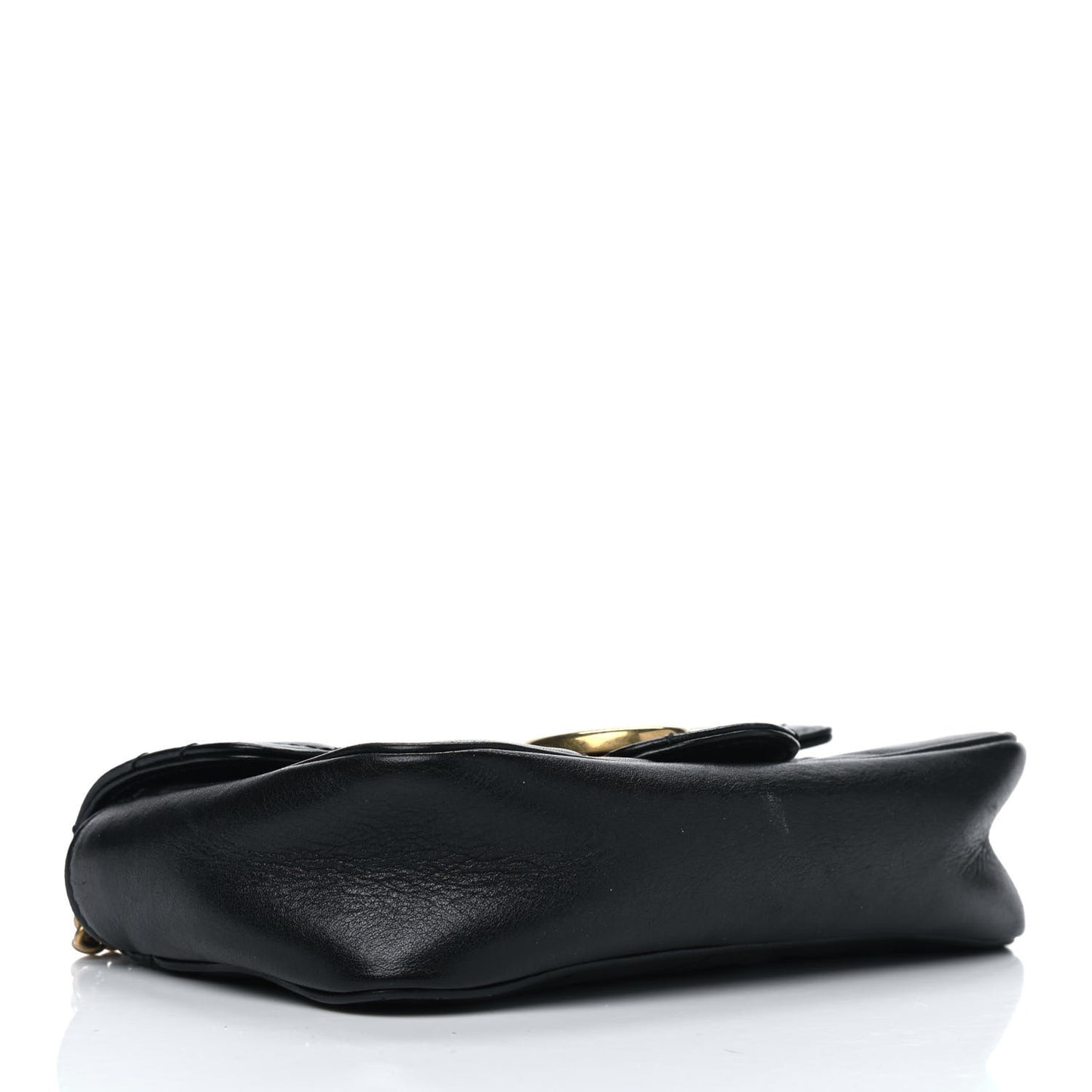 Calfskin Matelasse Super Mini GG Marmont Shoulder Bag Black