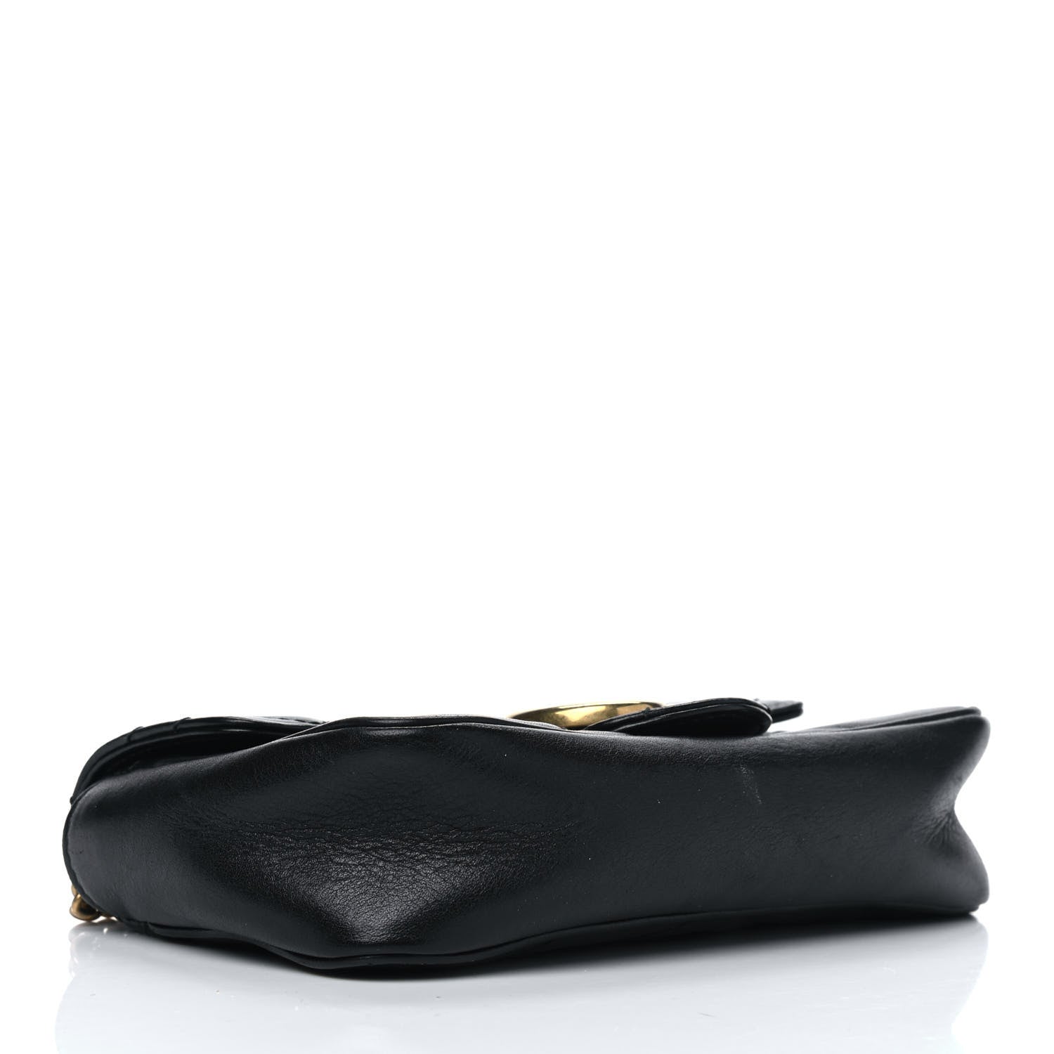 Gucci Calfskin Matelasse Super Mini GG Marmont Shoulder Bag Black 3 of 7