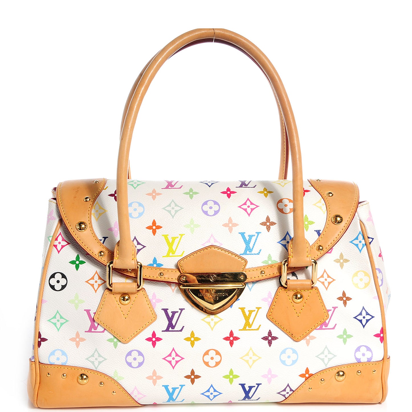 Monogram Multicolor Beverly GM White
