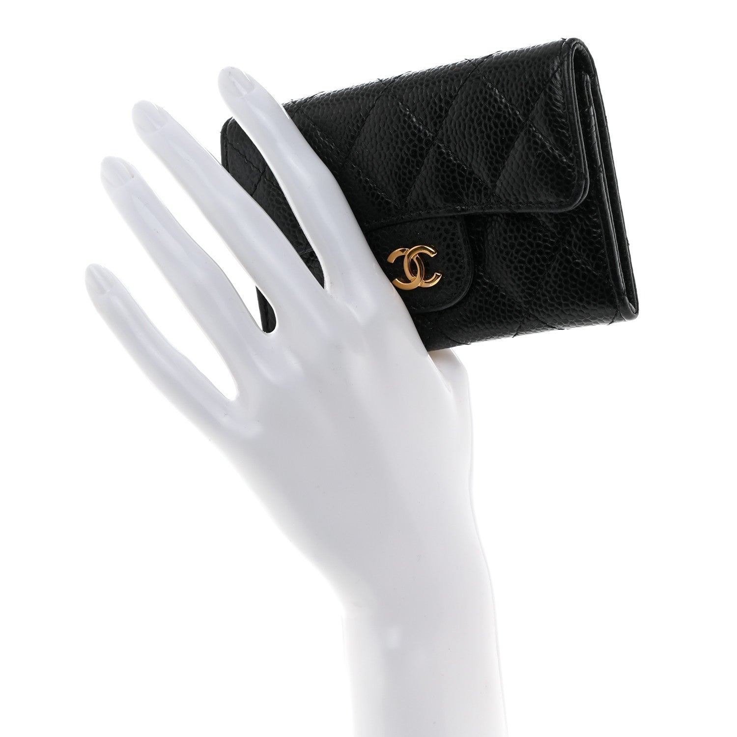 Chanel Caviar Quilted Flap Card Holder Black 2 of 8