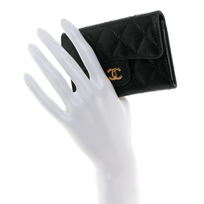 Chanel Caviar Quilted Flap Card Holder Black 2 of 8