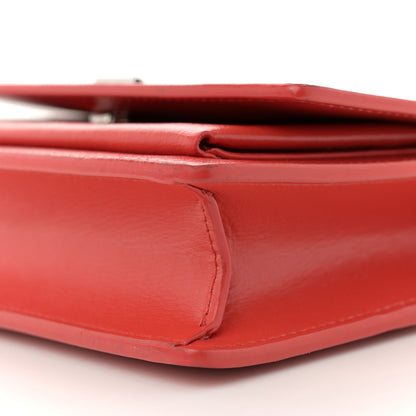 Saint Laurent Calfskin Monogram Sunset Chain Wallet Rosso 10 of 13
