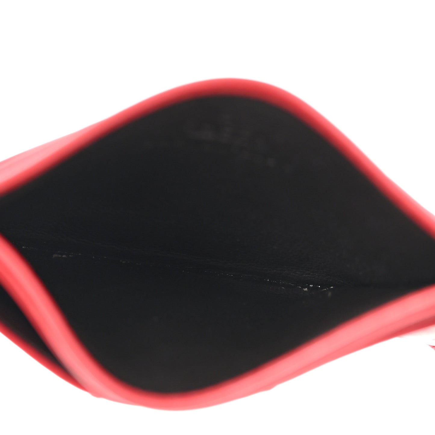 Calfskin Matelasse GG Marmont Card Holder Hibiscus Red