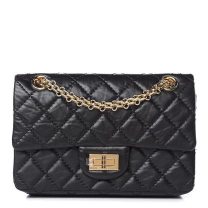 Chanel Aged Calfskin Quilted 2.55 Reissue Mini Flap Black 1 of 11