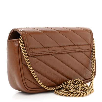 Gucci Azalea Calfskin Matelasse Diagonal Super Mini GG Marmont Shoulder Bag Cuir 3 of 11