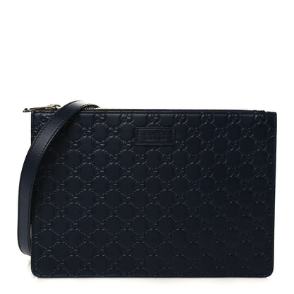 Gucci Guccissima Signature Messenger Bag Blue 1 of 8