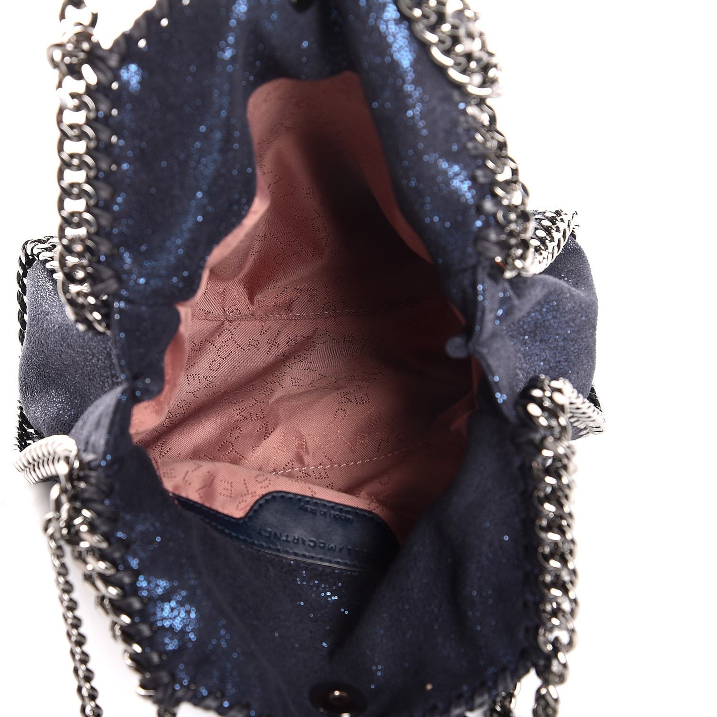 Shaggy Deer Mini Falabella Fold Over Tote Lapis Navy