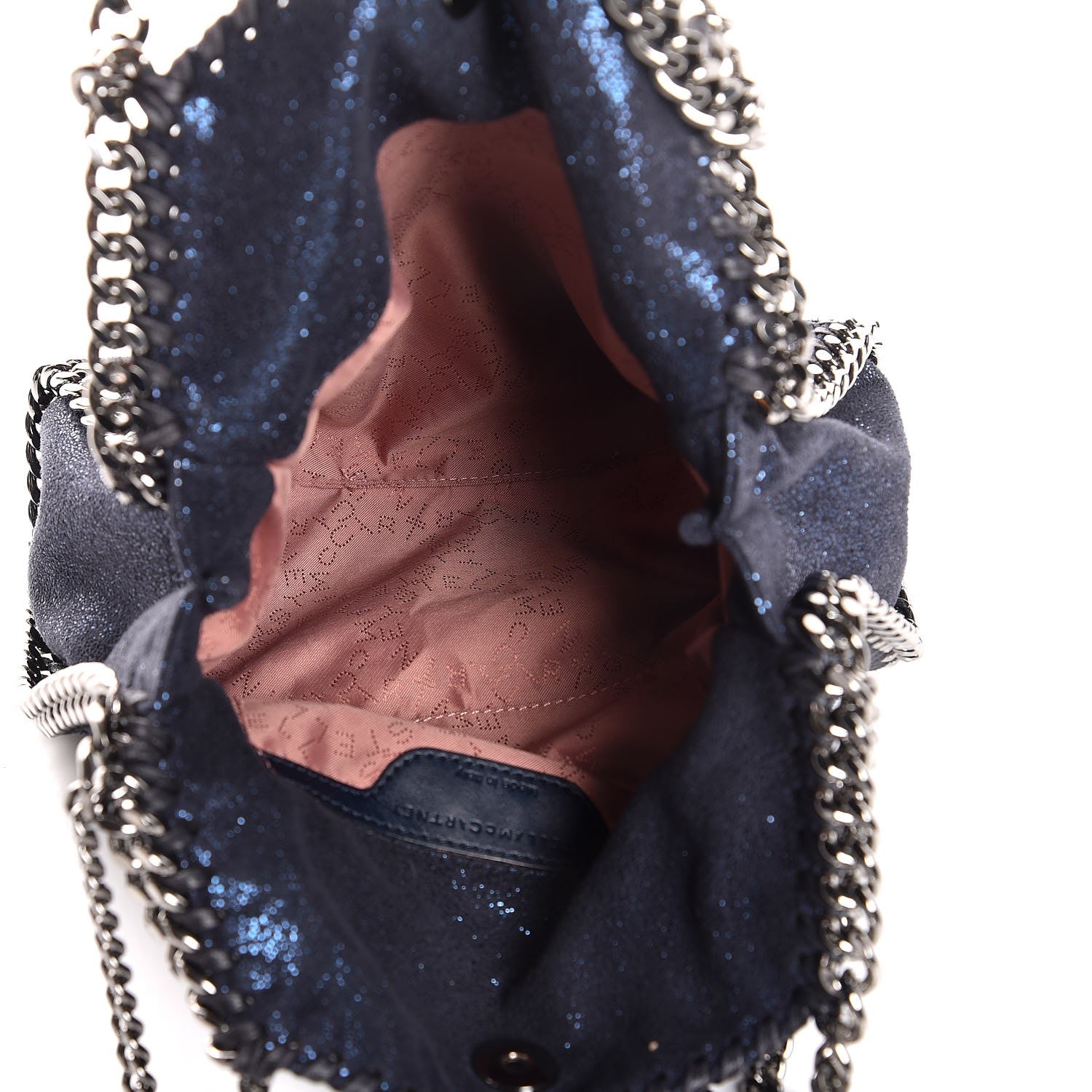 Stella McCartney Shaggy Deer Mini Falabella Fold Over Tote Lapis Navy 6 of 9