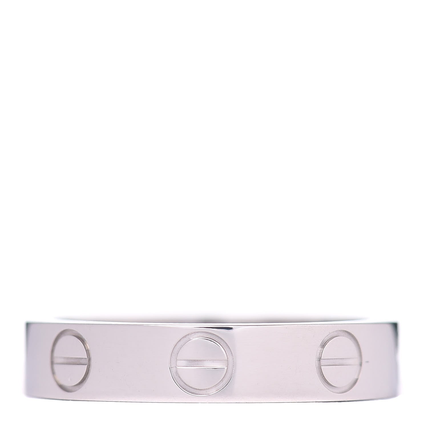 Cartier 18K White Gold 3.5mm LOVE Wedding Band Ring 47 4 1 of 4
