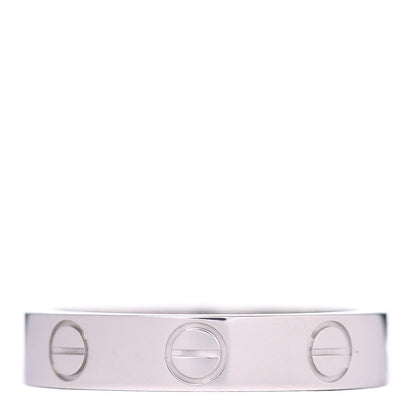 Cartier 18K White Gold 3.5mm LOVE Wedding Band Ring 47 4 1 of 4