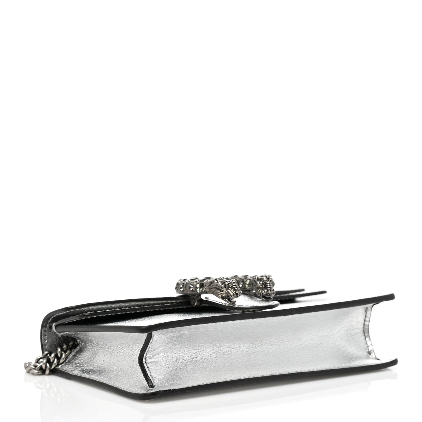 Metallic Calfskin Super Mini Dionysus Shoulder Bag Silver