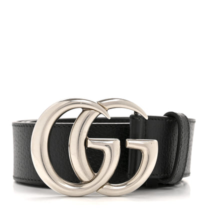 Gucci Textured Calfskin Double G Belt 90 36 Black 1 of 7