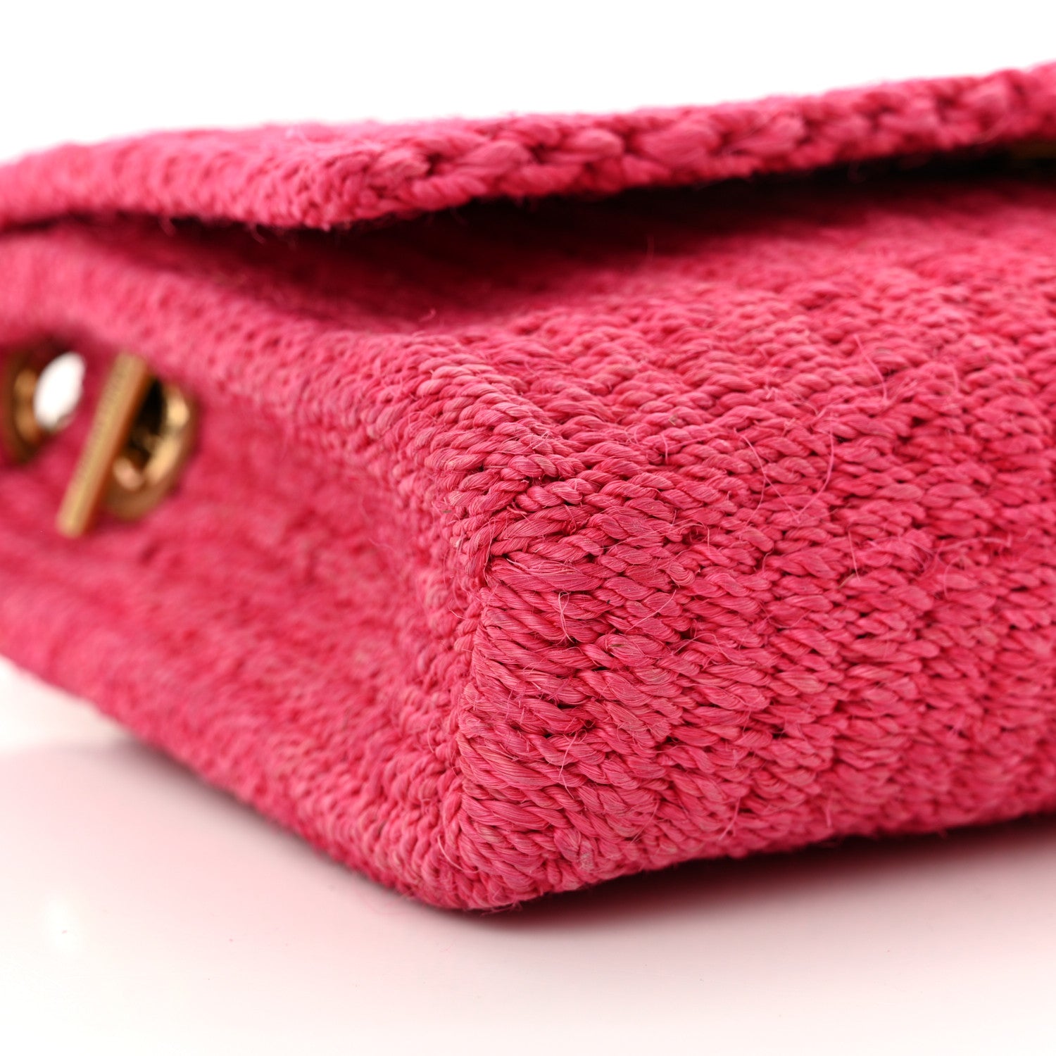 Saint Laurent Raffia Medium Monogram Kate Satchel Pink Glow 9 of 12