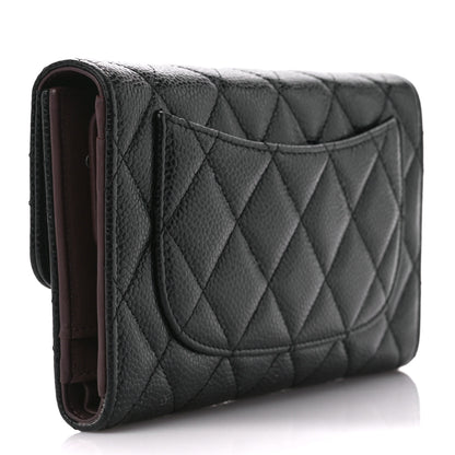 Chanel Caviar Quilted Large Flap Wallet Black 3 of 15