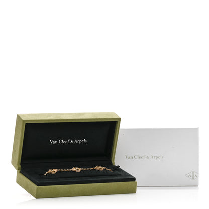Van Cleef & Arpels 18K Yellow Gold 5 Motifs Guilloche Vintage Alhambra Bracelet 5 of 5